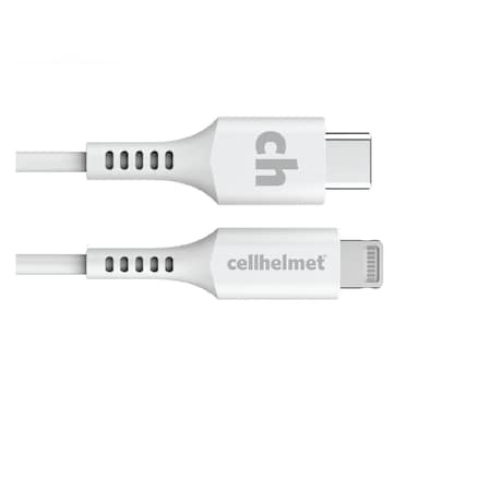 Cellhelmet USB C to Apple Lightning Cable 10ft, White CABLE-R-LIGHT-TYPE-C-10